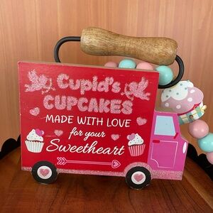 Red Cupid's Cupcakes  truck Decor